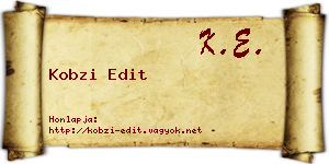 Kobzi Edit névjegykártya